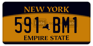 591BM1  license plate in NY