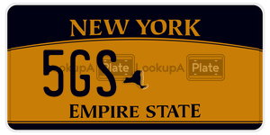 5GS license plate in New York
