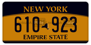 610923  license plate in NY