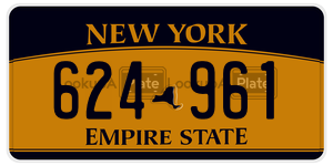 624961  license plate in NY