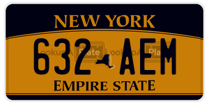 632AEM  license plate in NY