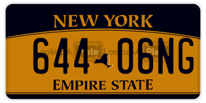 64406NG  license plate in NY