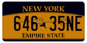 64635NE license plate in New York