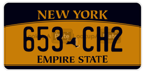 653CH2  license plate in NY
