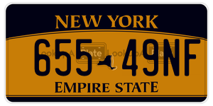 65549NF  license plate in NY