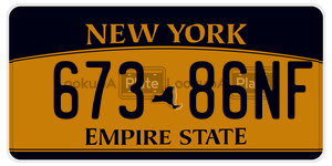 67386NF  license plate in NY