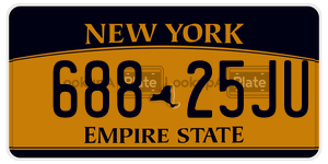 68825JU  license plate in NY
