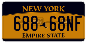 68868NF license plate in New York