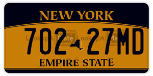 70227MD  license plate in NY
