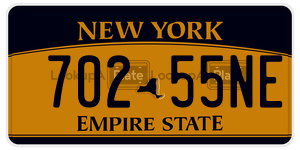 70255NE  license plate in NY