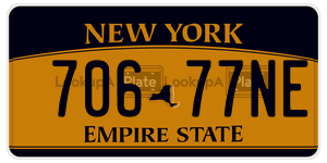 70677NE  license plate in NY