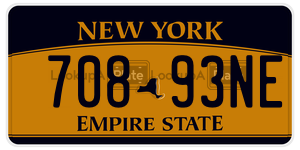 70893NE  license plate in NY