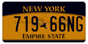 71966NG  license plate in NY