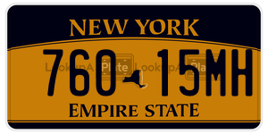 76015MH  license plate in NY