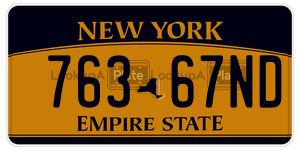 76367ND license plate in New York
