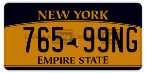 76599NG  license plate in NY
