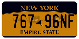 76796NF  license plate in NY