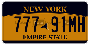 77791MH  license plate in NY