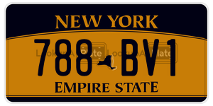 788BV1  license plate in NY