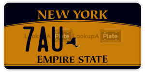 7AU  license plate in NY
