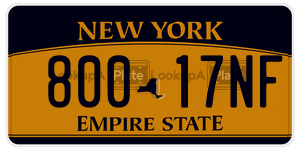 80017NF  license plate in NY