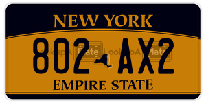 802AX2  license plate in NY