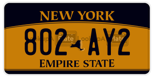 802AY2  license plate in NY