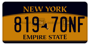 81970NF  license plate in NY