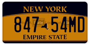 84754MD  license plate in NY