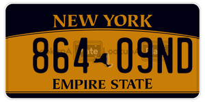 86409ND  license plate in NY