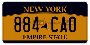884CA0  license plate in NY