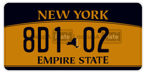 8D102  license plate in NY