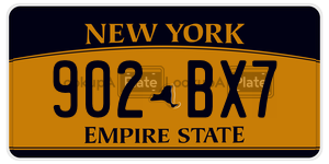 902BX7  license plate in NY