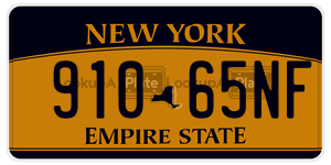 91065NF  license plate in NY