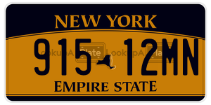 91512MN license plate in New York