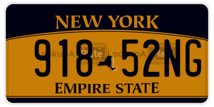 91852NG  license plate in NY