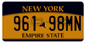 96198MN license plate in New York