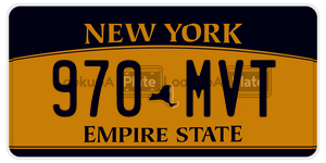 970MVT license plate in New York