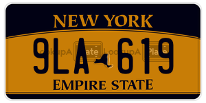 9LA619  license plate in NY