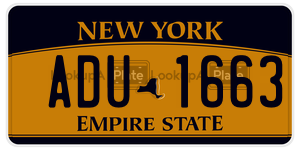 ADU1663  license plate in NY