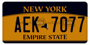 AEK7077  license plate in NY