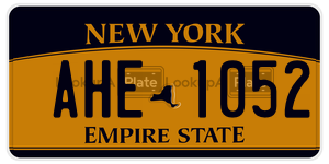 AHE1052  license plate in NY