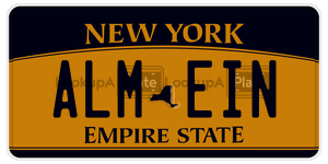 ALMEIN  license plate in NY