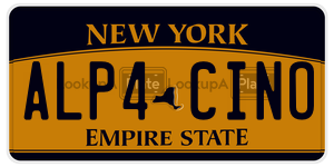 ALP4CINO  license plate in NY