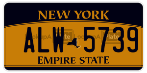 ALW5739  license plate in NY