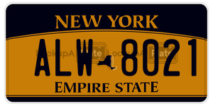 ALW8021  license plate in NY