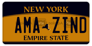 AMAZIND  license plate in NY