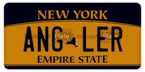 ANGLER license plate in New York