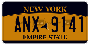 ANX9141  license plate in NY