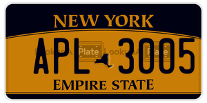 APL3005  license plate in NY